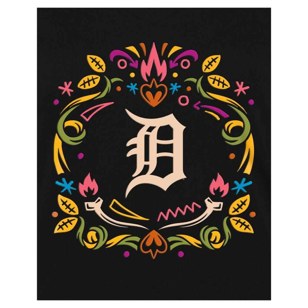 Detroit Tigers New Era Women's Día de los Muertos V-Neck T-Shirt for sale