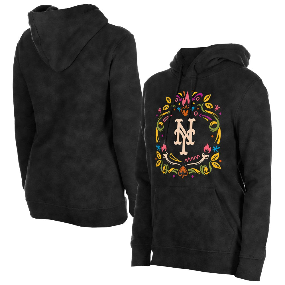 New York Mets New Era Women's Día de Muertos Mineral Wash Hoodie Sweatshirt Online