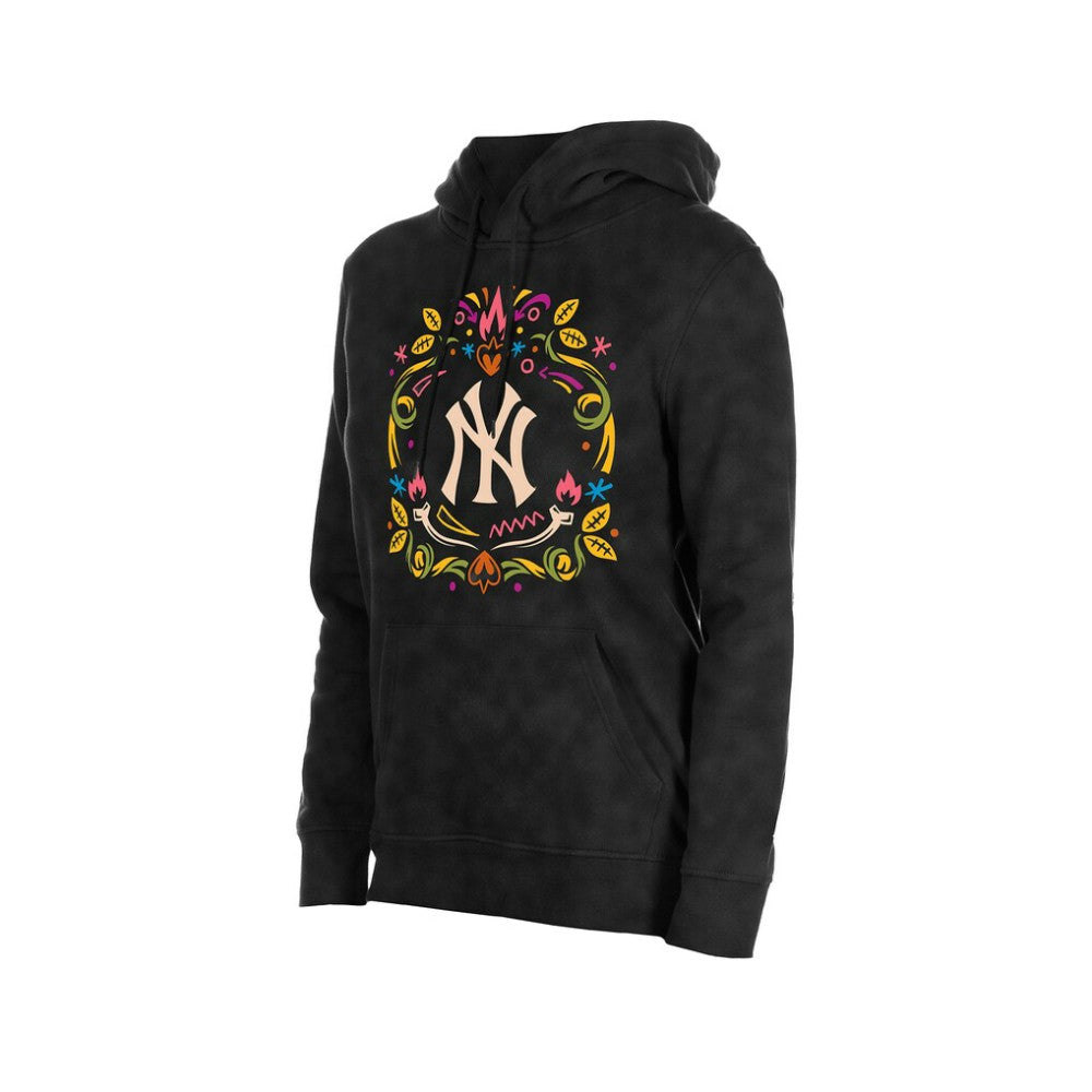New York Yankees New Era Women's Día de Muertos Mineral Wash Hoodie Sweatshirt Outlet
