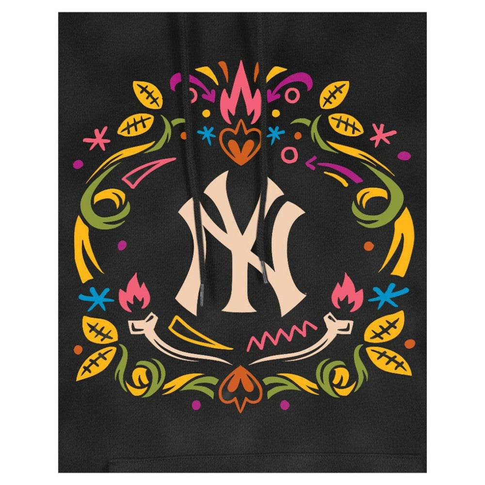 New York Yankees New Era Women's Día de Muertos Mineral Wash Hoodie Sweatshirt Outlet