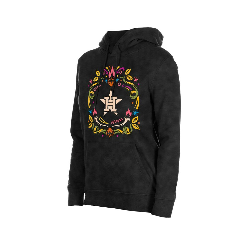Houston Astros New Era Women's Día de Muertos Mineral Wash Hoodie Sweatshirt Discount