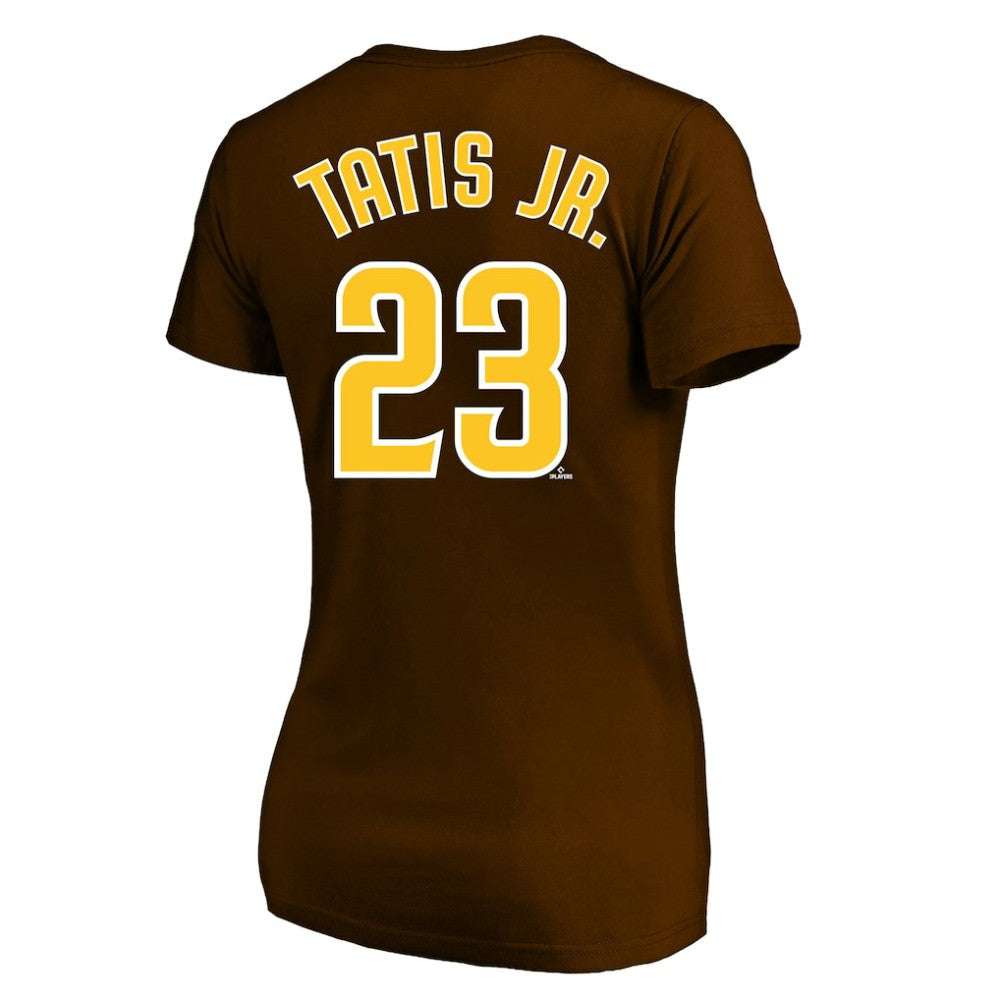 Fernando Tatis Jr. San Diego Padres Profile Women's Plus Size Name & Number V-Neck T-Shirt Sale