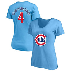 Pete Crow-Armstrong Chicago Cubs Profile Women's Plus Size Name & Number V-Neck T-Shirt Online