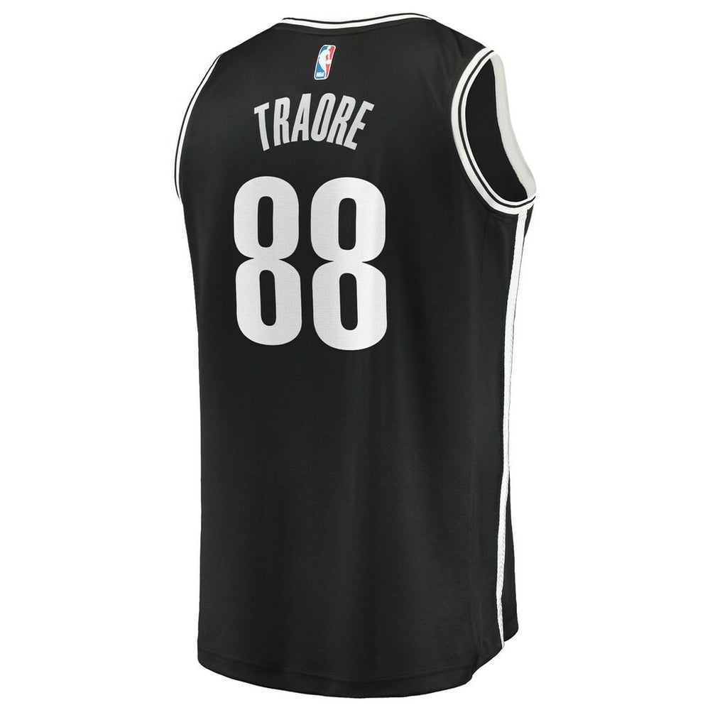 Fanatics Nolan Traoré Brooklyn Nets Fast Break Replica Jersey Black Icon Edition