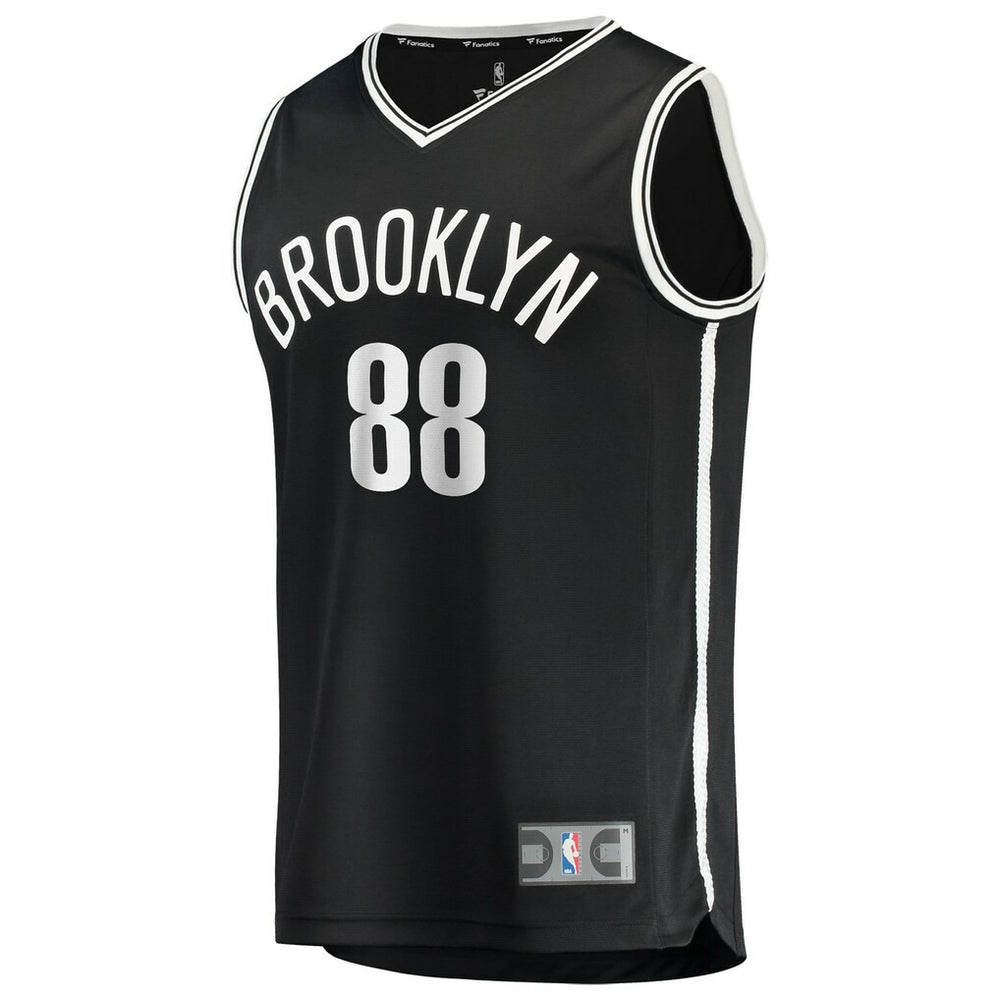Fanatics Nolan Traoré Brooklyn Nets Youth Fast Break Replica Jersey Black Icon Edition