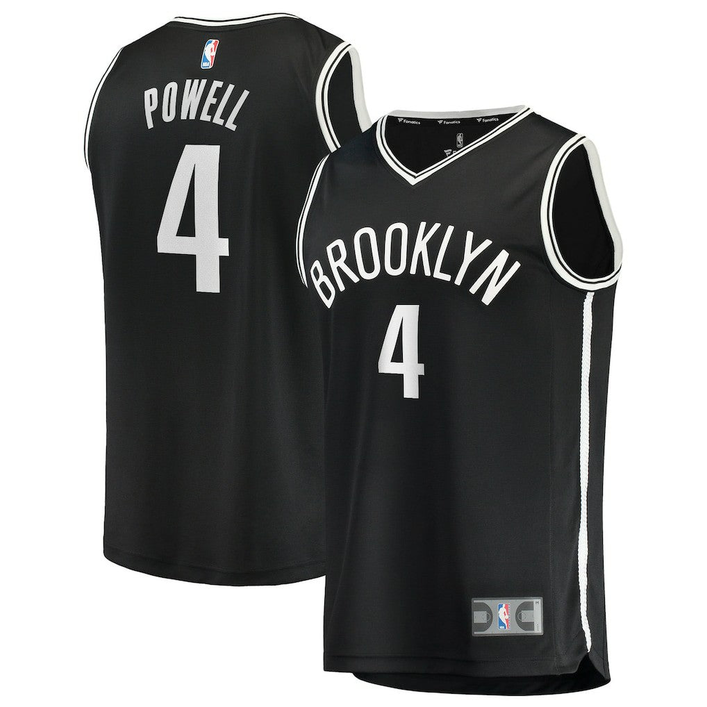 Fanatics Drake Powell Brooklyn Nets Youth Fast Break Replica Jersey Black Icon Edition