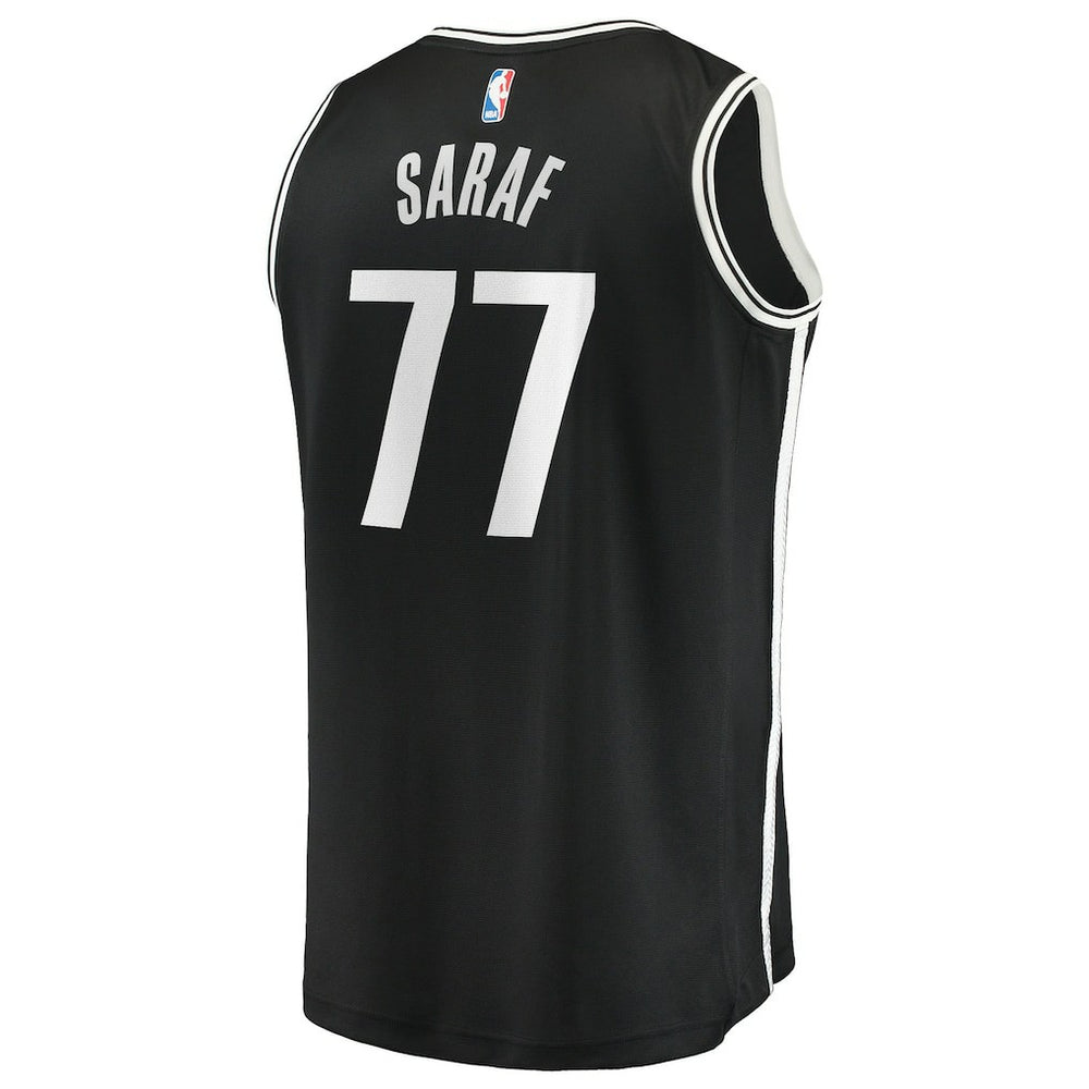 Fanatics Ben Saraf Brooklyn Nets Youth Fast Break Replica Jersey Black Icon Edition
