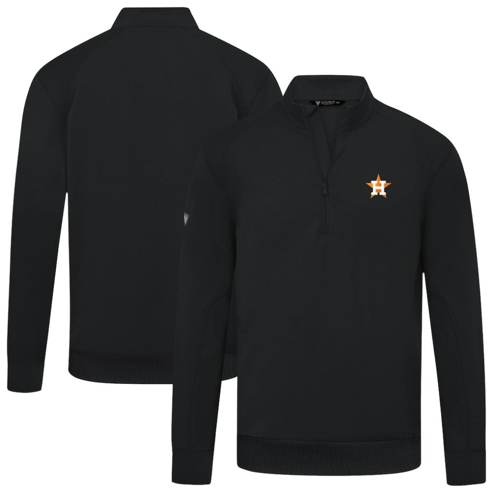 Houston Astros Levelwear Upright Insignia Tri-Blend Quarter-Zip Pullover Outlet