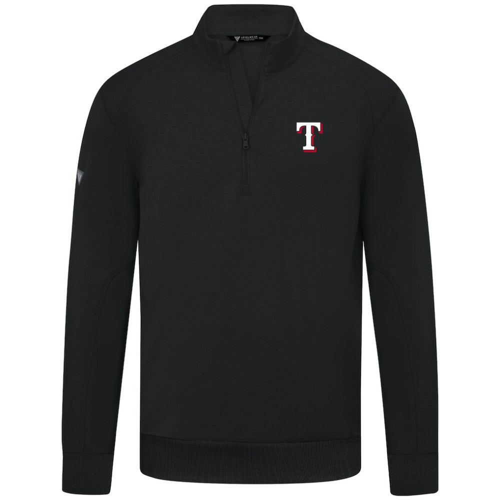 Texas Rangers Levelwear Upright Insignia Tri-Blend Quarter-Zip Pullover for sale