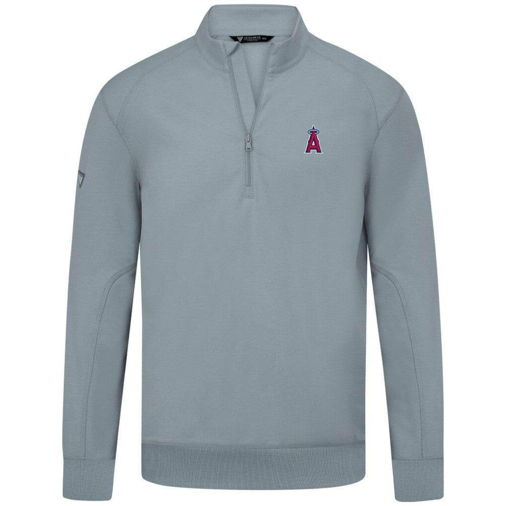 Los Angeles Angels Levelwear Upright Insignia Tri-Blend Quarter-Zip Pullover Discount