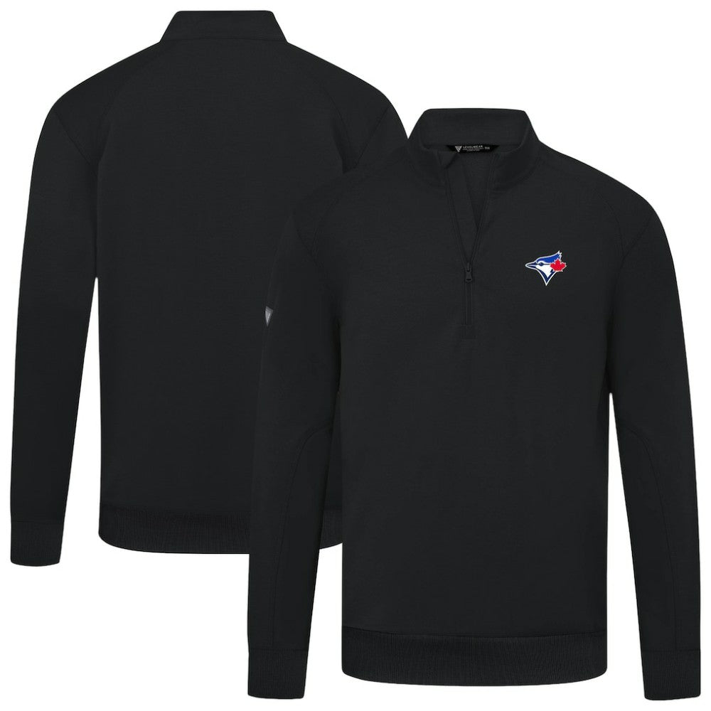 Toronto Blue Jays Levelwear Upright Insignia Tri-Blend Quarter-Zip Pullover Discount
