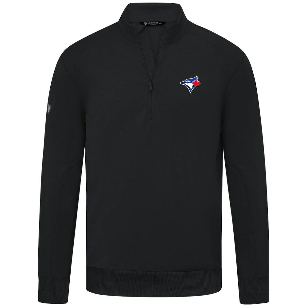 Toronto Blue Jays Levelwear Upright Insignia Tri-Blend Quarter-Zip Pullover Discount