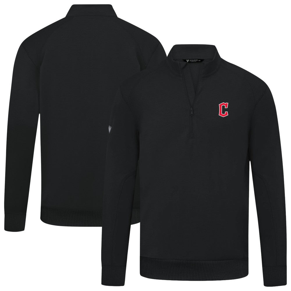 Cleveland Guardians Levelwear Upright Insignia Tri-Blend Quarter-Zip Pullover for sale