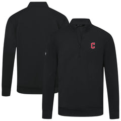 Cleveland Guardians Levelwear Upright Insignia Tri-Blend Quarter-Zip Pullover for sale