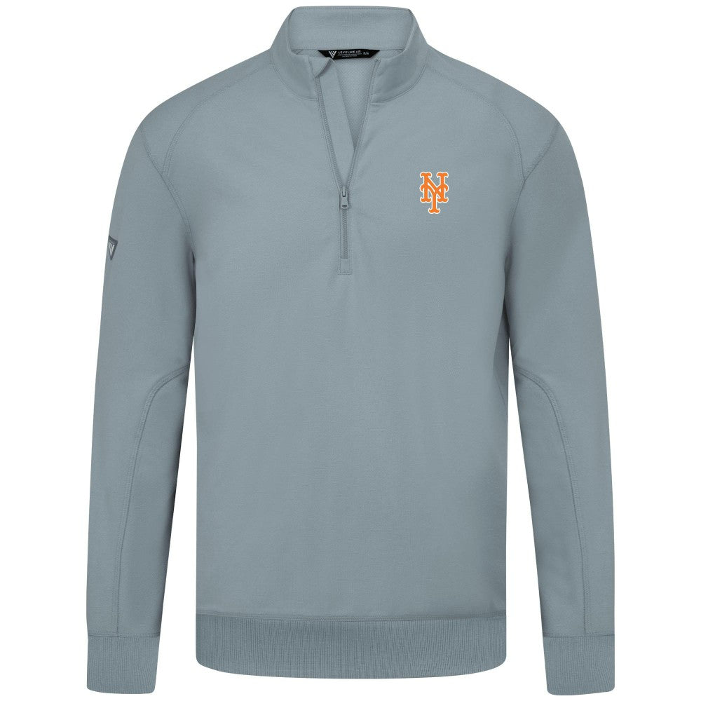 New York Mets Levelwear Upright Insignia Tri-Blend Quarter-Zip Pullover Near Me