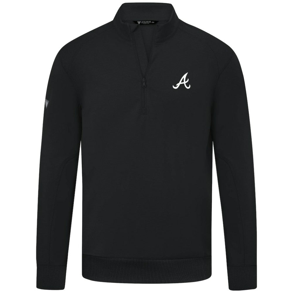 Atlanta Braves Levelwear Upright Insignia Tri-Blend Quarter-Zip Pullover Discount