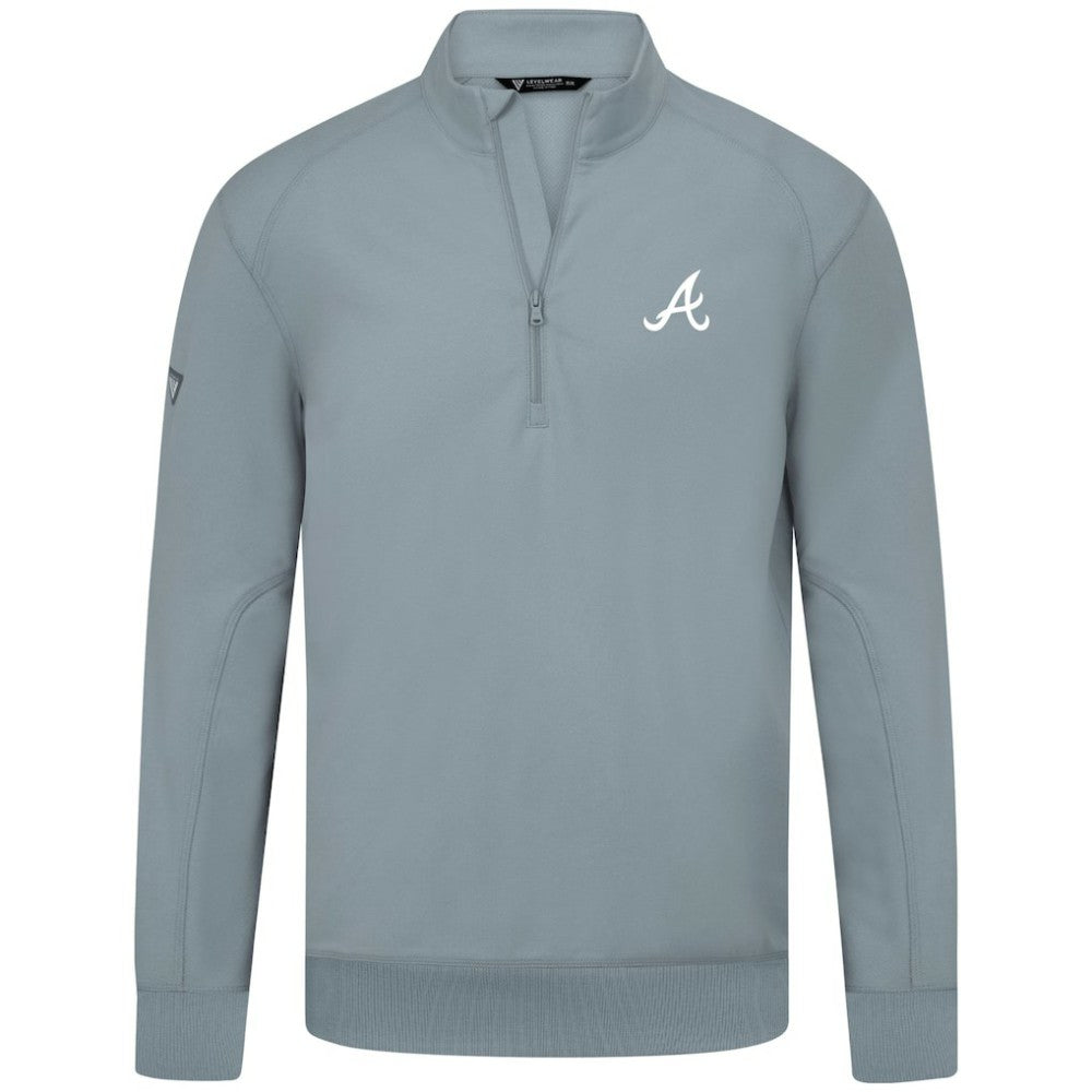 Atlanta Braves Levelwear Upright Insignia Tri-Blend Quarter-Zip Pullover Online