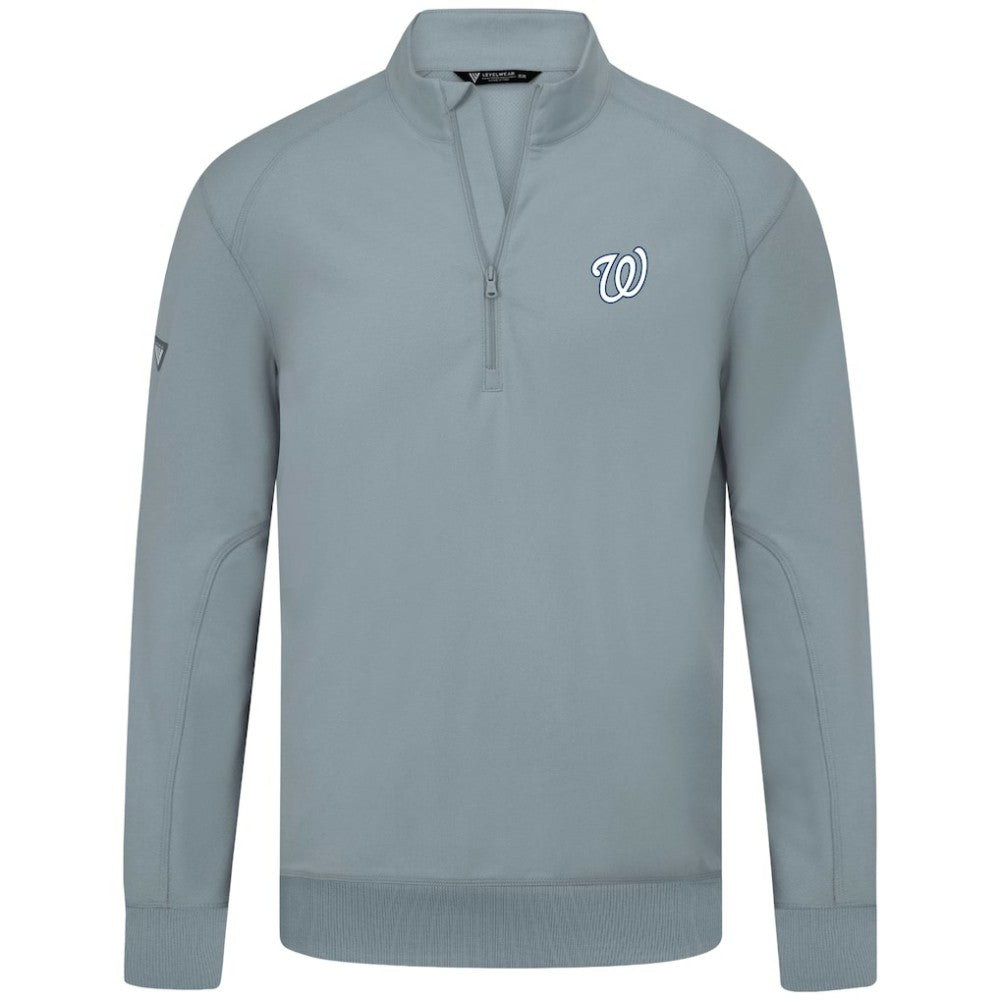 Washington Nationals Levelwear Upright Insignia Tri-Blend Quarter-Zip Pullover Sale