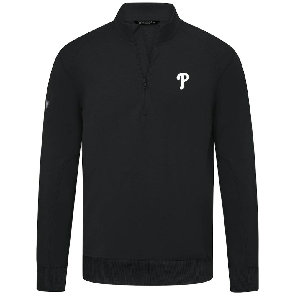 Philadelphia Phillies Levelwear Upright Insignia Tri-Blend Quarter-Zip Pullover Outlet