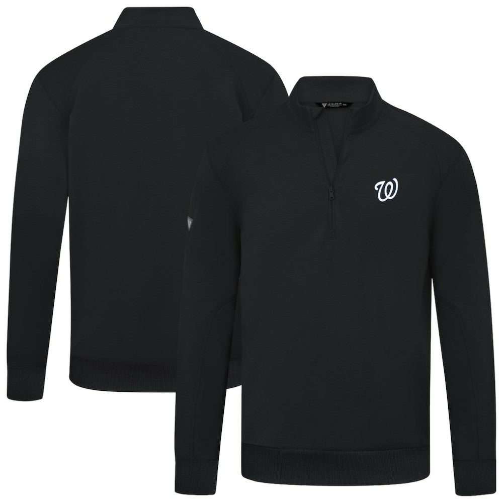 Washington Nationals Levelwear Upright Insignia Tri-Blend Quarter-Zip Pullover Outlet