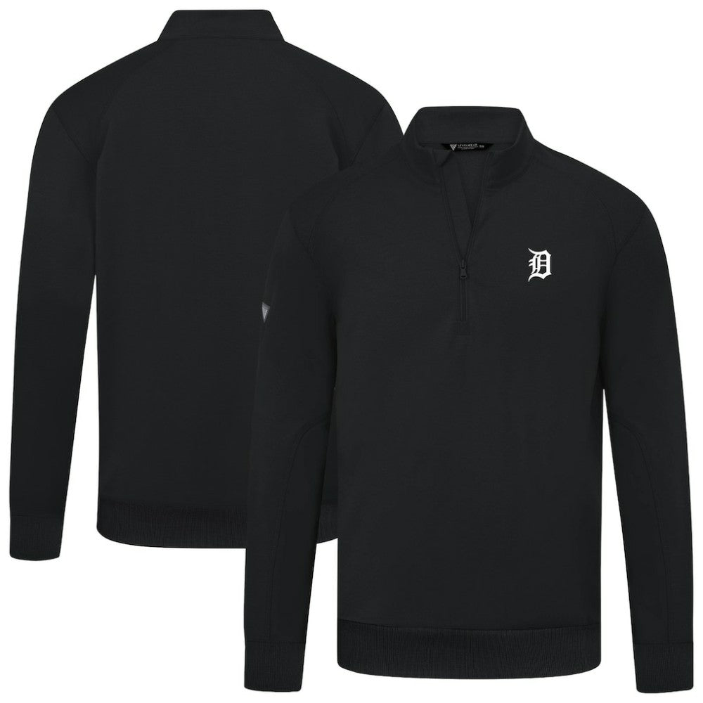 Detroit Tigers Levelwear Upright Insignia Tri-Blend Quarter-Zip Pullover Online