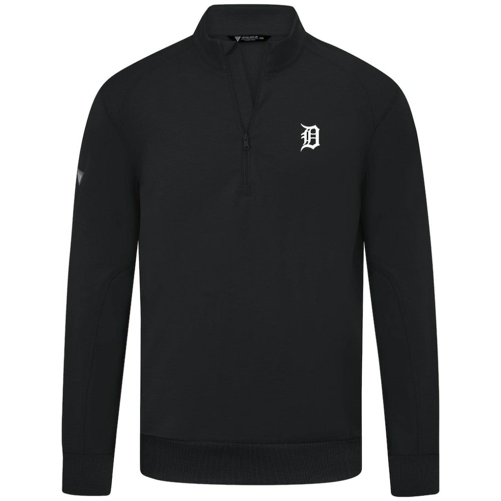 Detroit Tigers Levelwear Upright Insignia Tri-Blend Quarter-Zip Pullover Online