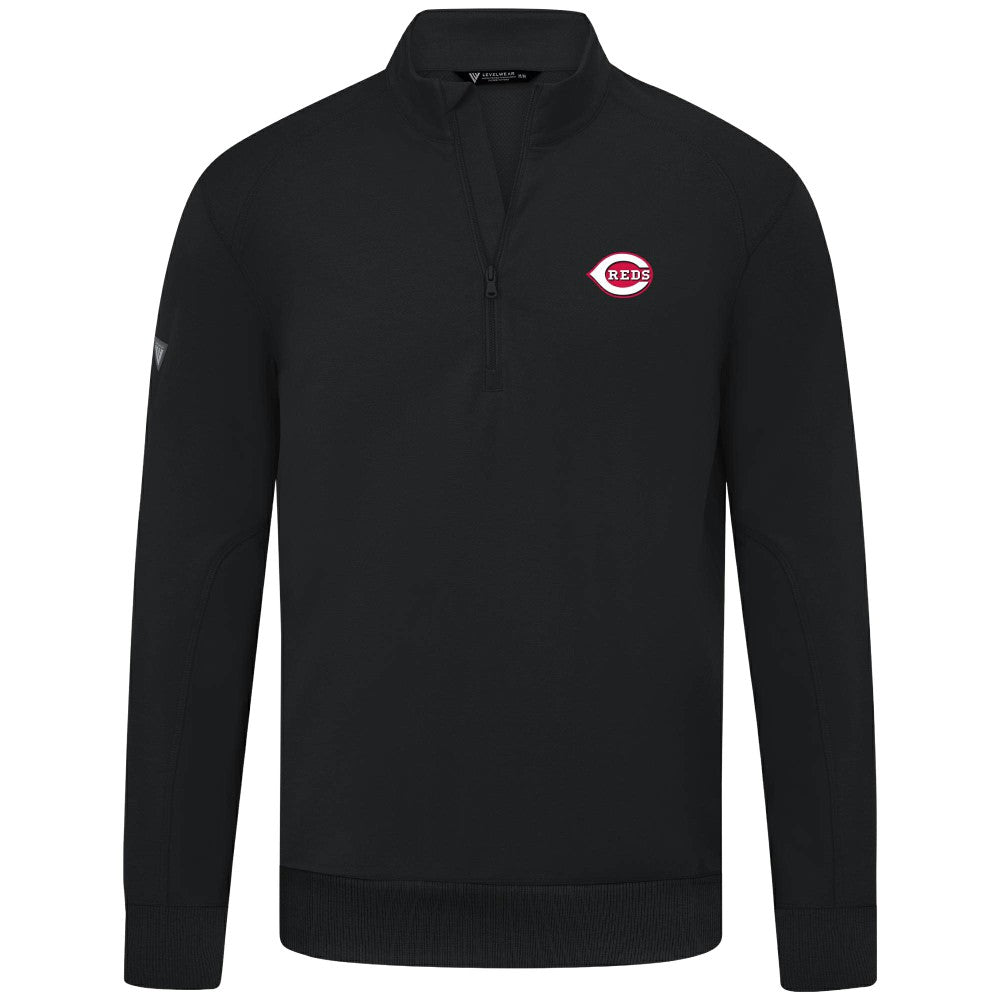 Cincinnati Reds Levelwear Upright Insignia Tri-Blend Quarter-Zip Pullover Near Me