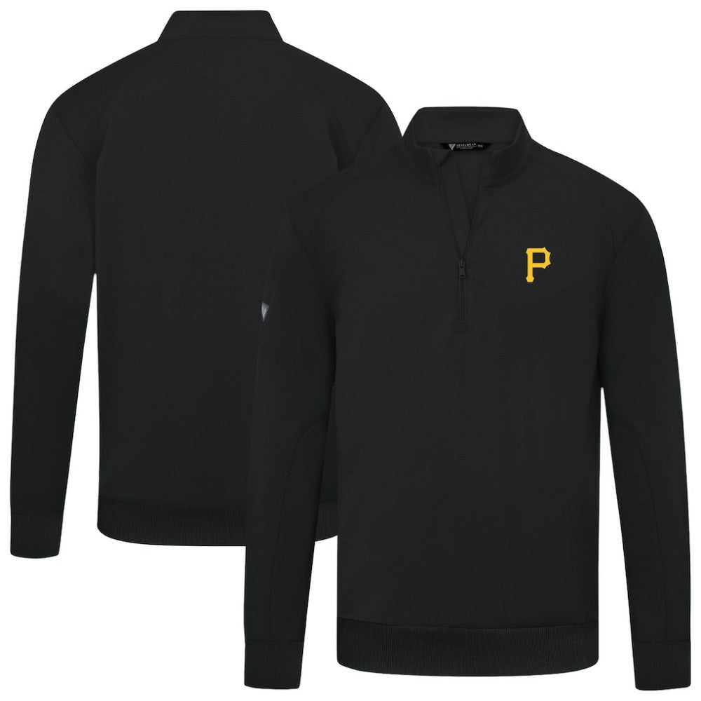 Pittsburgh Pirates Levelwear Upright Insignia Tri-Blend Quarter-Zip Pullover Discount