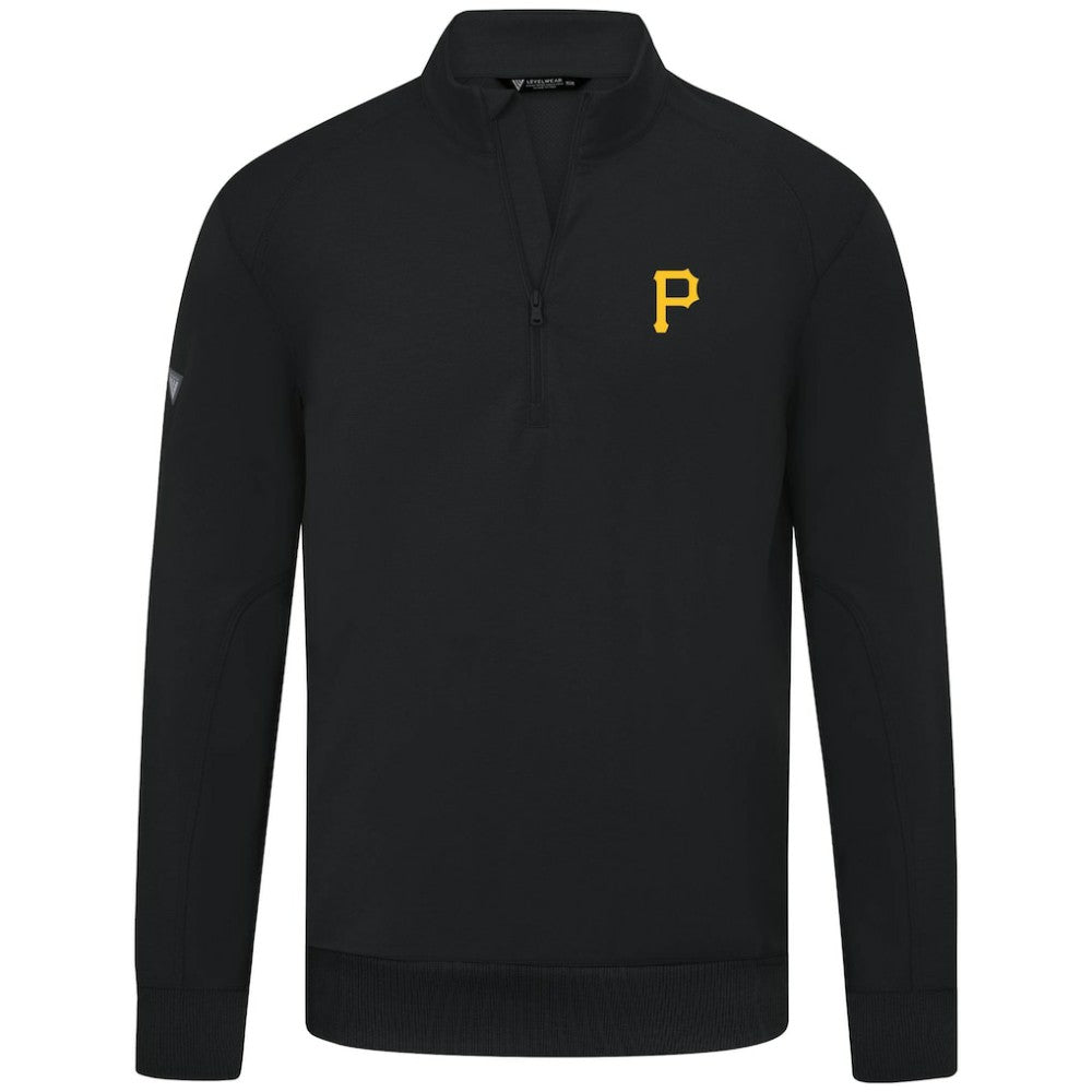Pittsburgh Pirates Levelwear Upright Insignia Tri-Blend Quarter-Zip Pullover Discount