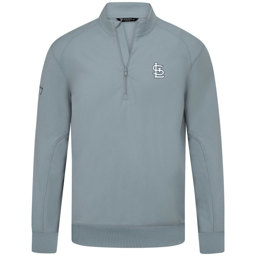 St. Louis Cardinals Levelwear Upright Insignia Tri-Blend Quarter-Zip Pullover Discount