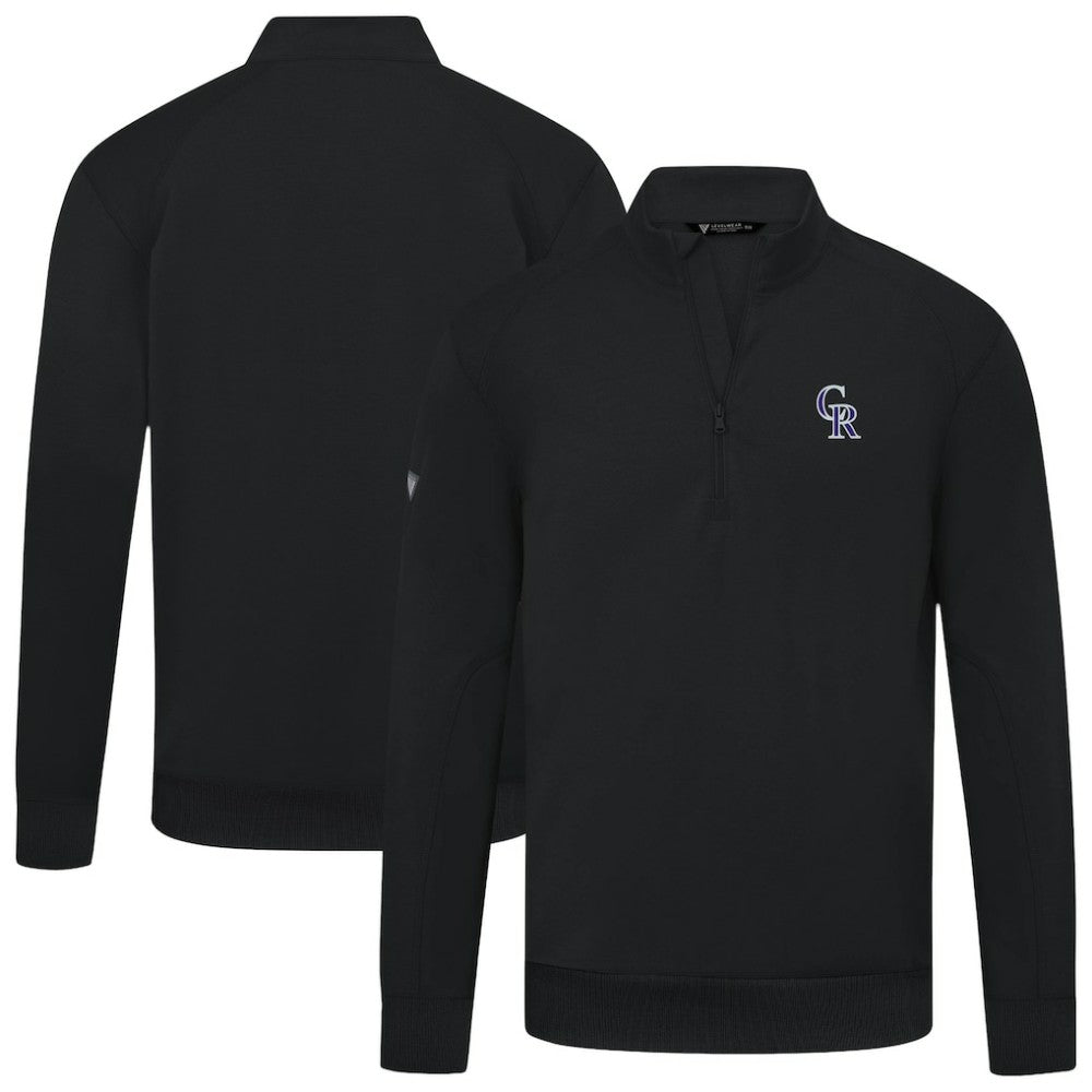 Colorado Rockies Levelwear Upright Insignia Tri-Blend Quarter-Zip Pullover Sale