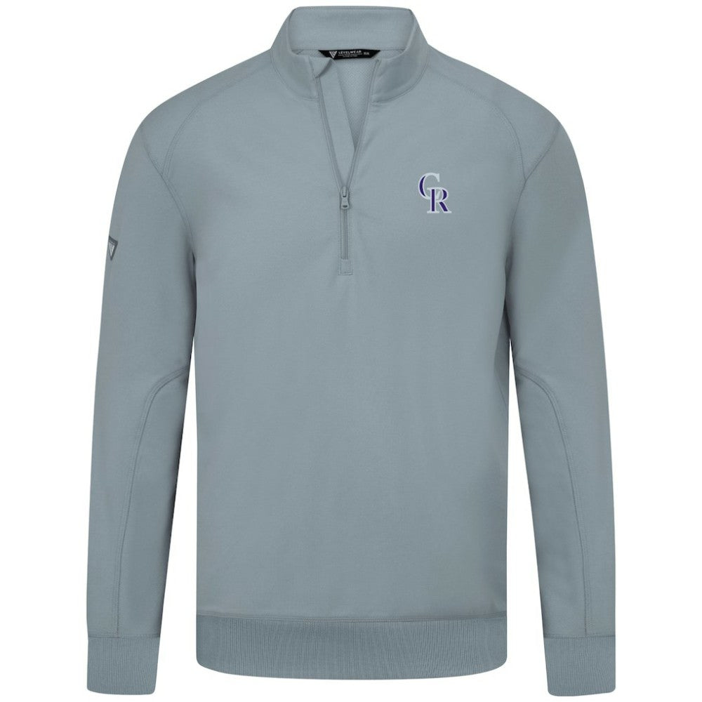 Colorado Rockies Levelwear Upright Insignia Tri-Blend Quarter-Zip Pullover Online