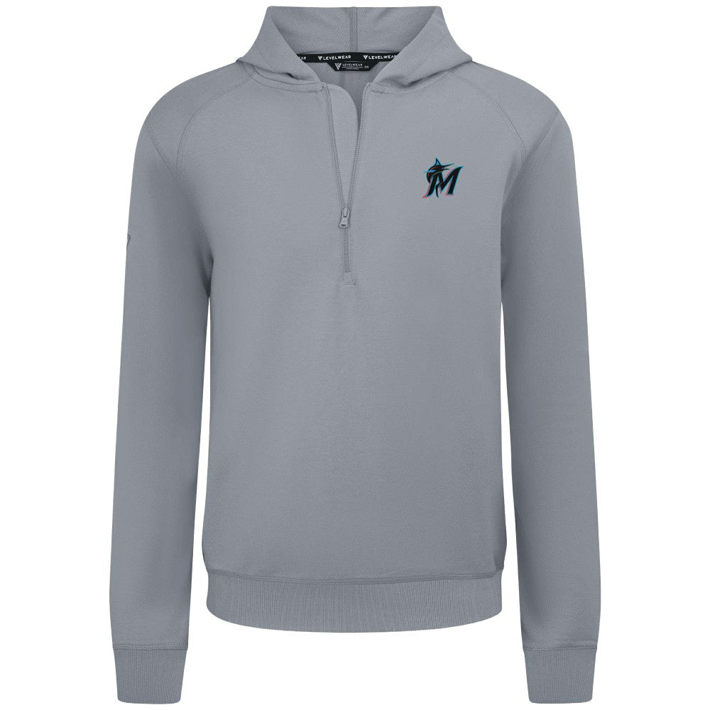 Miami Marlins Levelwear Technic Insignia Quarter-Zip Hoodie Online