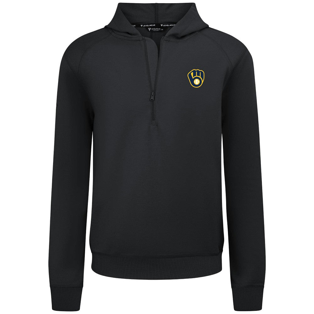 Milwaukee Brewers Levelwear Technic Insignia Quarter-Zip Hoodie for sale