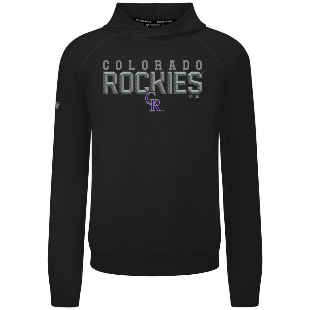 Colorado Rockies Levelwear Mandate Carve Tri-Blend Hoodie for sale