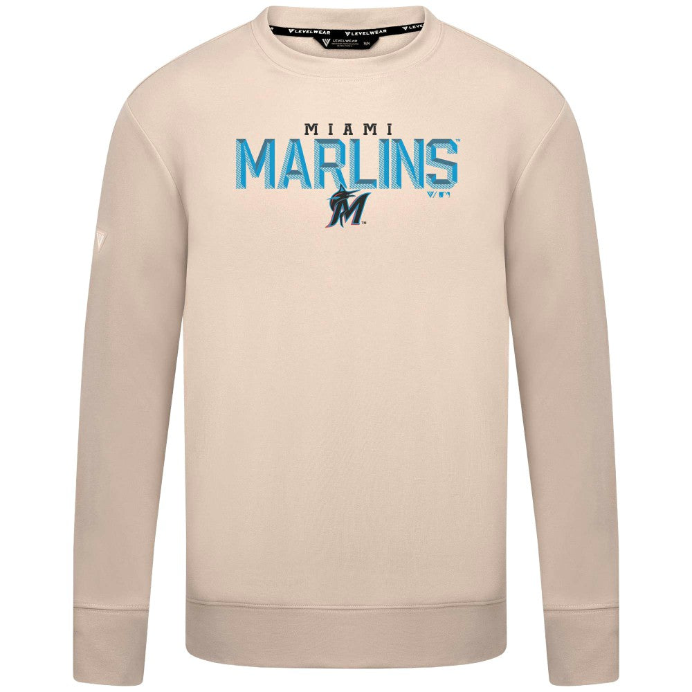 Miami Marlins Levelwear Mandate Carve Tri-Blend Sweatshirt Online