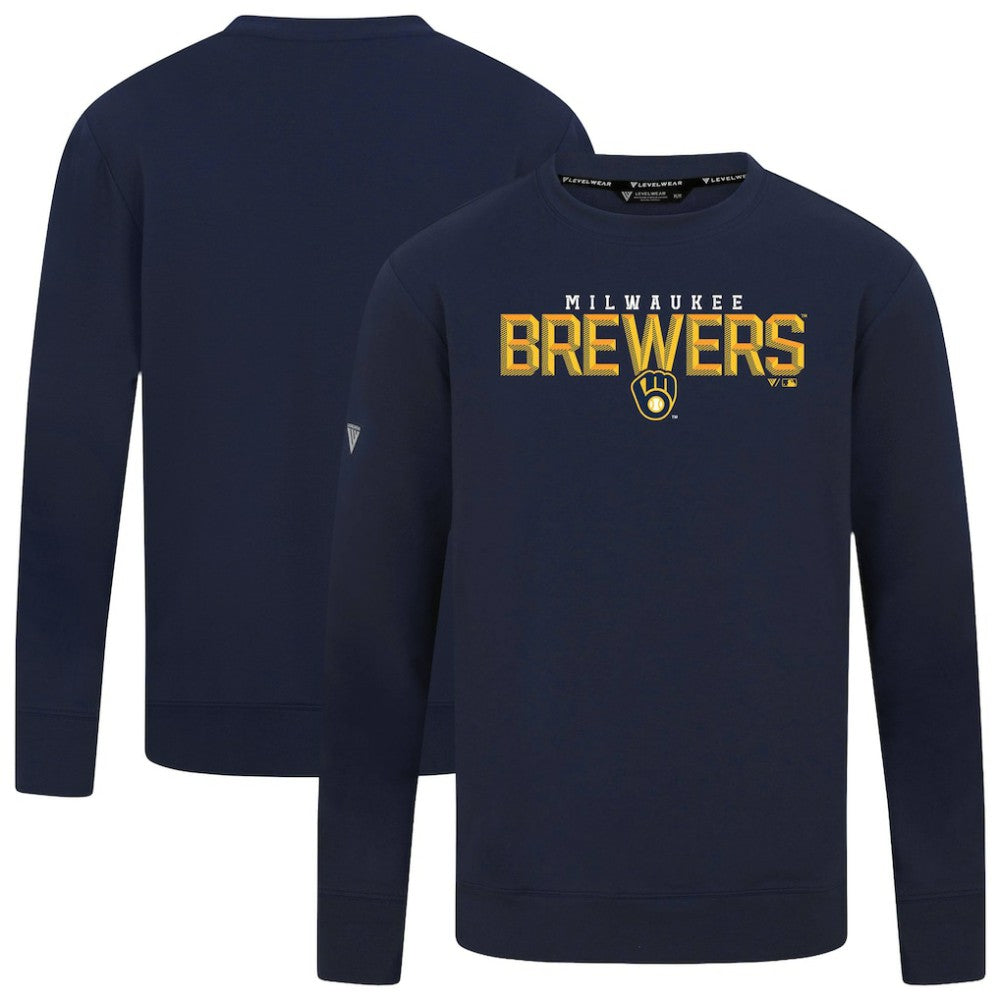 Milwaukee Brewers Levelwear Mandate Carve Tri-Blend Sweatshirt Online