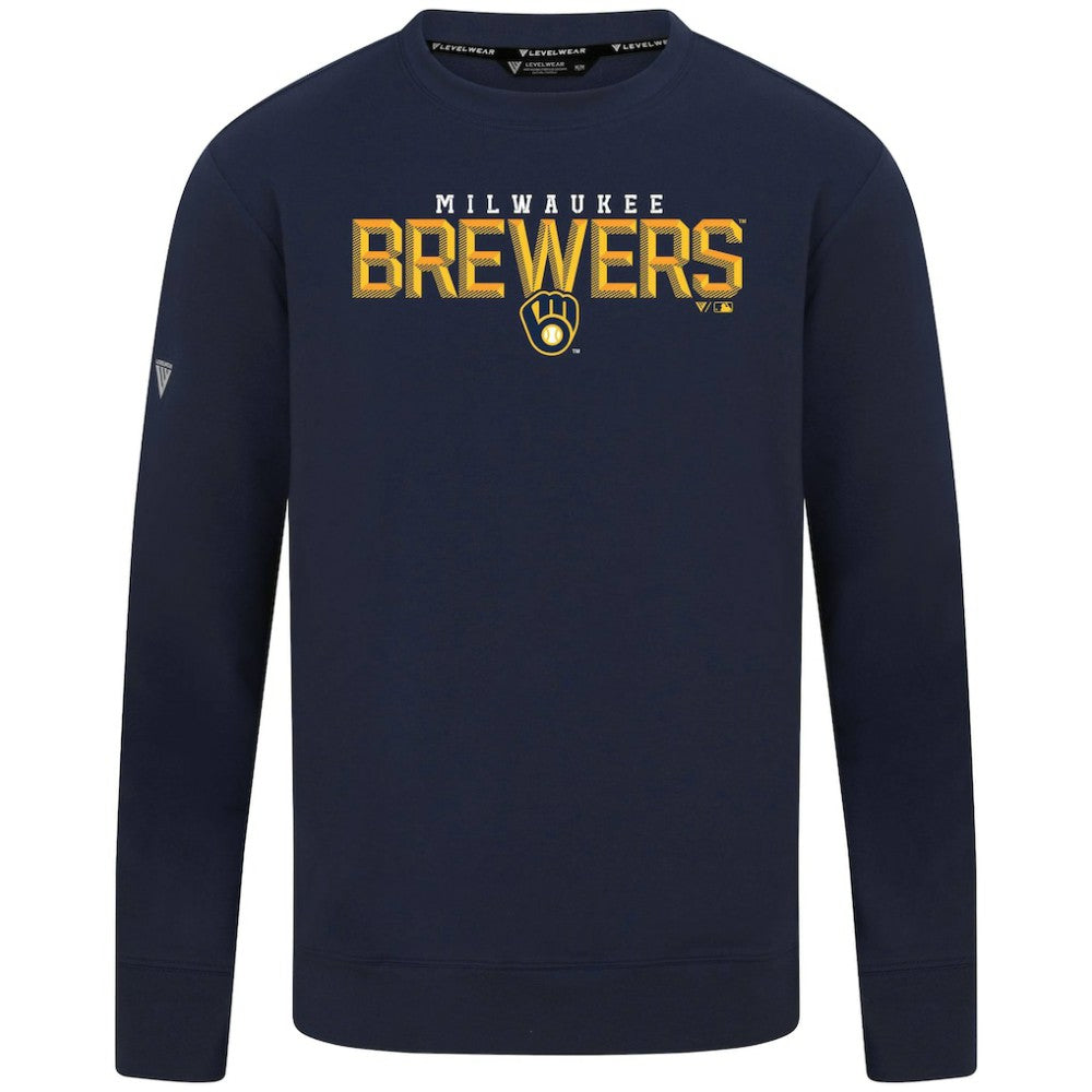 Milwaukee Brewers Levelwear Mandate Carve Tri-Blend Sweatshirt Online