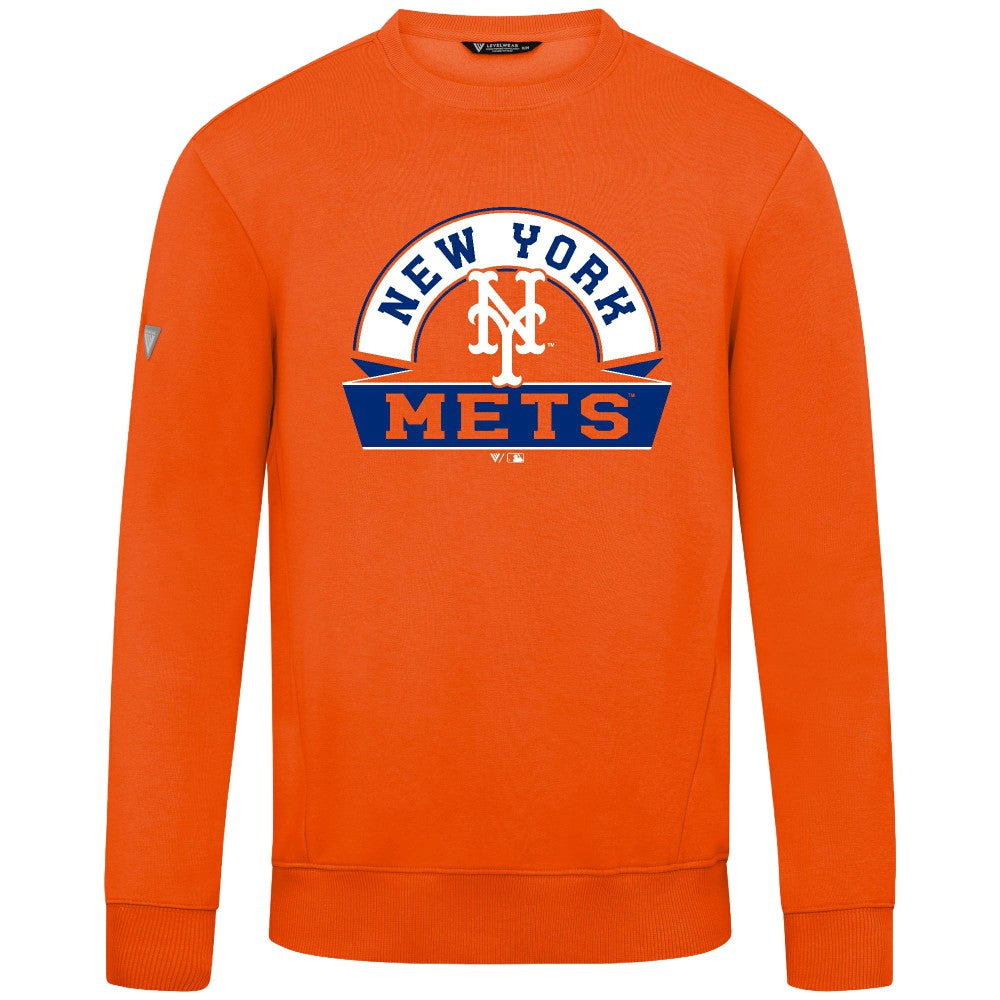 New York Mets Levelwear Zane Banner Arch Sweatshirt for sale
