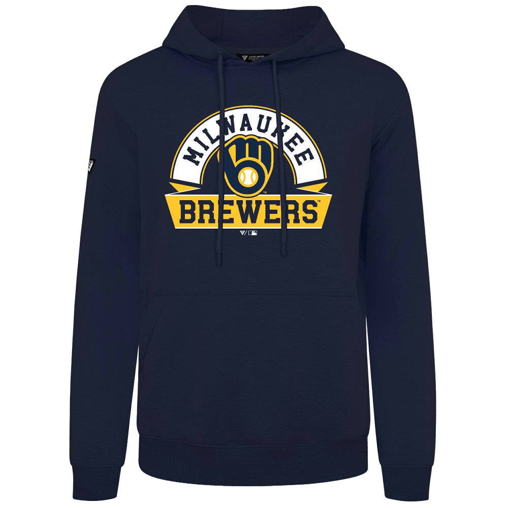 Milwaukee Brewers Levelwear Podium Banner Arch Hoodie Outlet