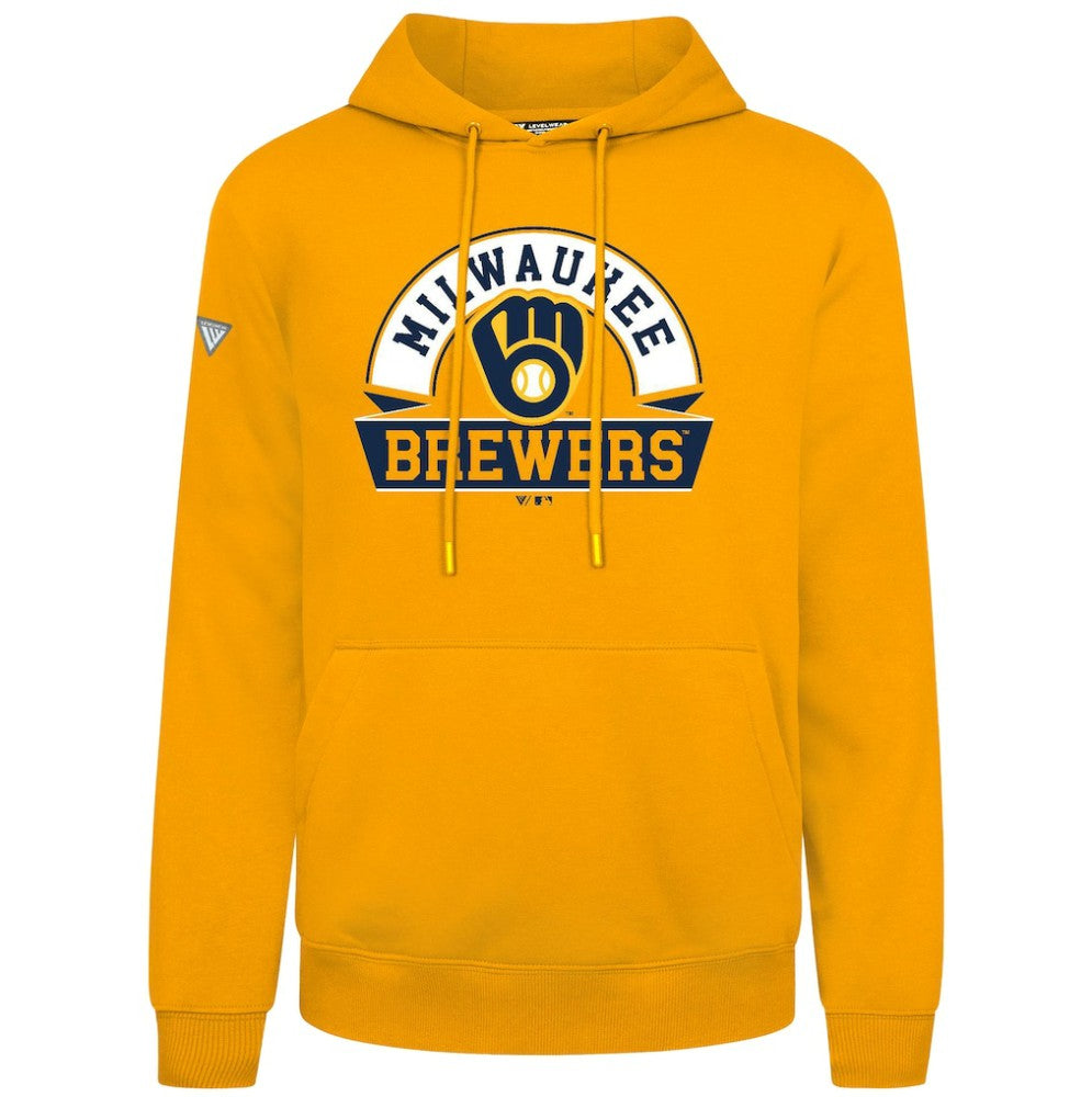 Milwaukee Brewers Levelwear Podium Banner Arch Hoodie Discount