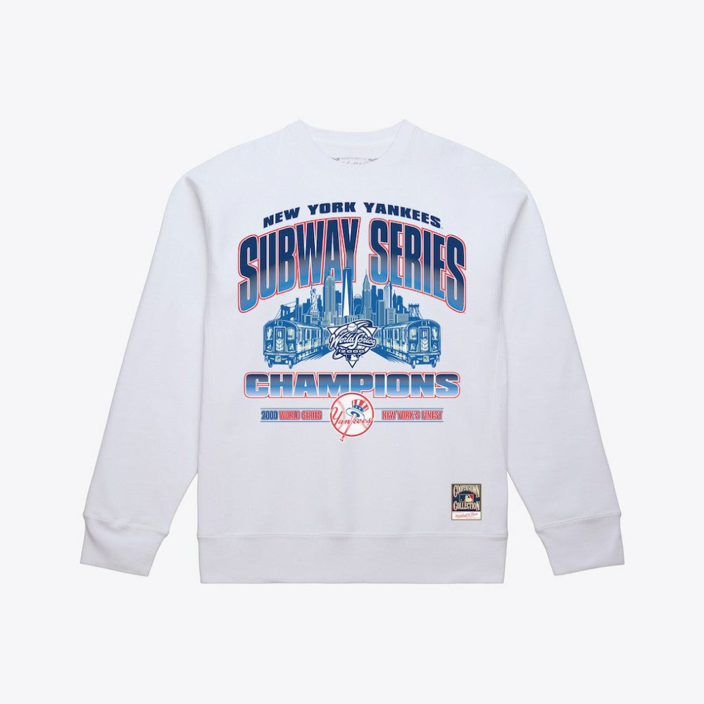 New York Yankees Mitchell & Ness Subway Series Champions Crewneck Sweatshirt Sale