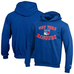 New York Rangers Champion Youth Fleece Powerblend Hoodie - Blue | NHL Lifestyle