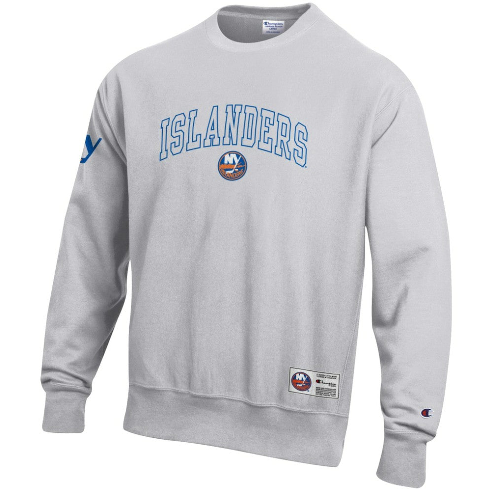 New York Islanders Champion Reverse Weave Fleece Sweatshirt - Gray | NHL Clearance