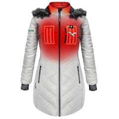 Philadelphia Eagles ActionHeat Women's 5V Battery Heated Long Puffer Full-Zip Hoodie Jacket - White - NFL