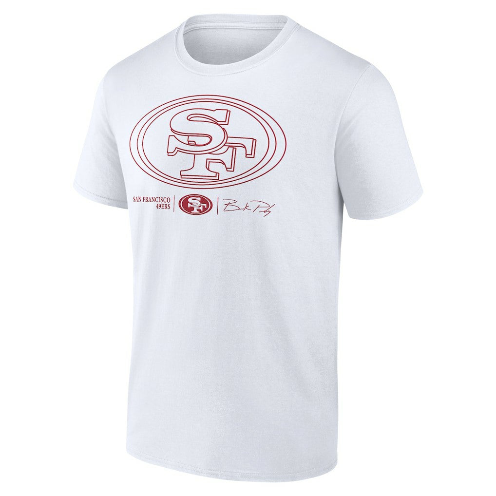Brock Purdy San Francisco 49ers Outline Player T-Shirt - White - NFL