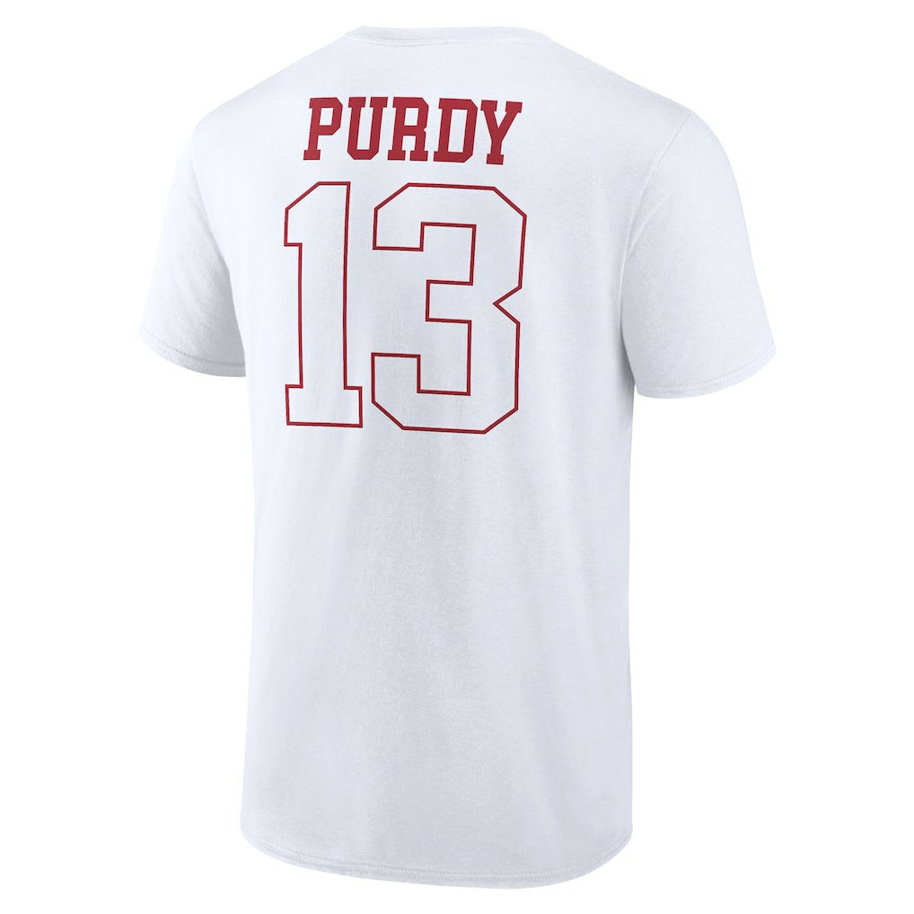 Brock Purdy San Francisco 49ers Outline Player T-Shirt - White - NFL