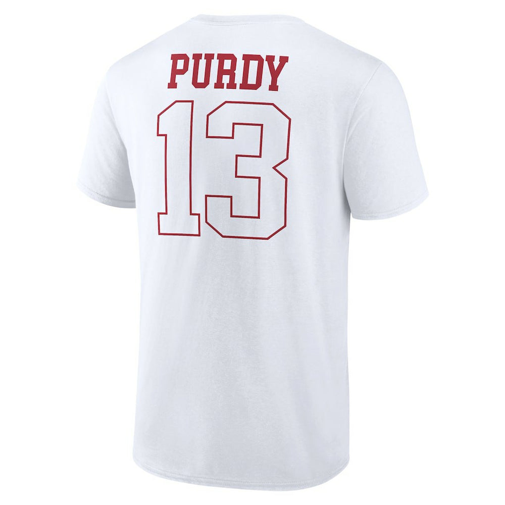 Brock Purdy San Francisco 49ers Outline Player T-Shirt - White - NFL