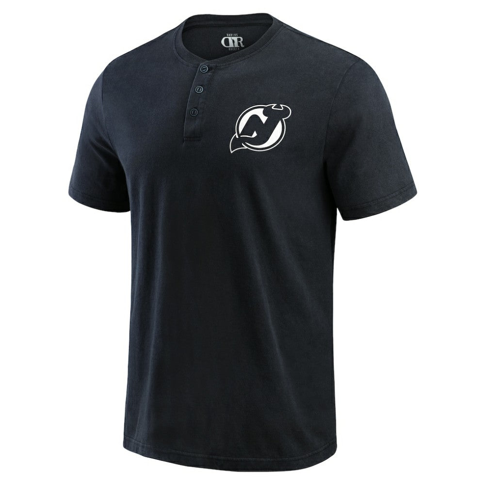 New Jersey Devils Darius Rucker Collection by Fanatics Fanatics Fest Washed Henley T-Shirt - Black | Fanatics online