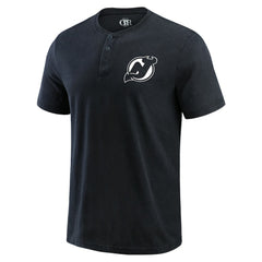 New Jersey Devils Darius Rucker Collection by Fanatics Fanatics Fest Washed Henley T-Shirt - Black | Fanatics online